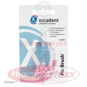 MIRADENT PIC-Brush Ersatzbuersten xx-fein pink, 12 Stk