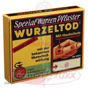 WURZELTOD Warzenpflaster extra stark, 6 Stk