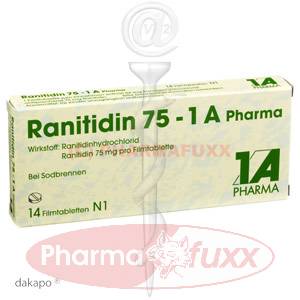 RANITIDIN 75 1A Pharma Filmtabl., 14 Stk