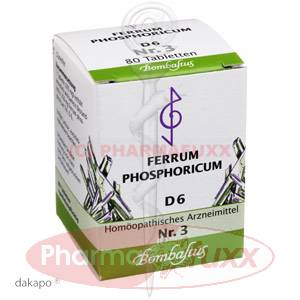 BIOCHEMIE 3 Ferrum phosphoricum D 6 Tabl., 80 Stk