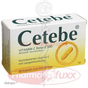 CETEBE Vitamin C Retardkapseln 500 mg, 30 Stk