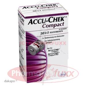 ACCU CHEK Compact Glucose Teststreifen, 50 Stk