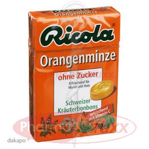 RICOLA o.Z. Box Orangenminze Bonbons, 50 g