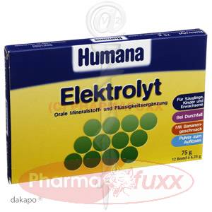 HUMANA Elektrolyt Pulver Bananengeschmack, 75 g