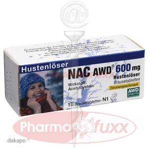 NAC AWD 600 mg Hustenloeser Brausetabl., 10 Stk