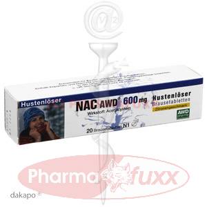 NAC AWD 600 mg Hustenloeser Brausetabl., 20 Stk