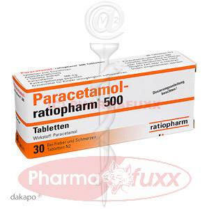 PARACETAMOL ratiopharm 500 mg 30 Tabletten Schmerzen