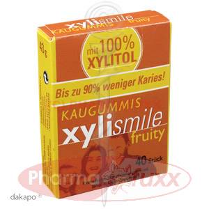 XYLISMILE fruity Zahnpflegekaugummi Schuettbox, 40 Stk