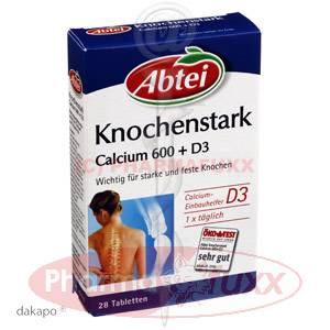 ABTEI Knochenstark Calcium 600+D3 Tabl., 28 Stk