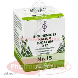BIOCHEMIE 15 Kalium jodatum D 12 Tabl., 80 Stk