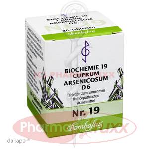 BIOCHEMIE 19 Cuprum arsenicosum D 6 Tabl., 80 Stk