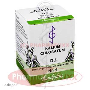 BIOCHEMIE 4 Kalium chloratum D 3 Tabl., 80 Stk