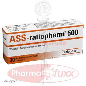 ASS RATIOPHARM 500 mg Tabl., 30 Stk