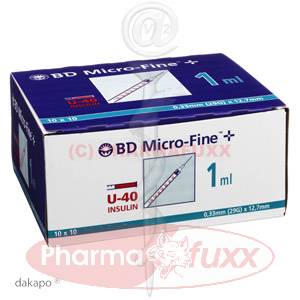BD MICRO FINE+ U 40 Ins.Spr. 12,7 mm, 100 ml