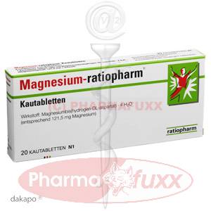 MAGNESIUM RATIOPHARM 121,5 mg Kautabl., 20 Stk
