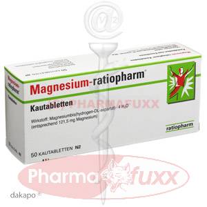 MAGNESIUM RATIOPHARM 121,5 mg Kautabl., 50 Stk