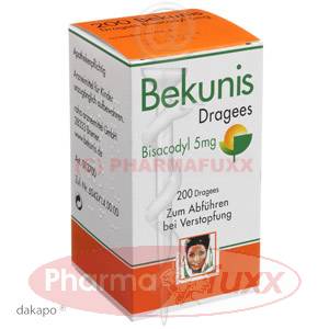 BEKUNIS Dragees Bisacodyl 5 mg magensaftr., 200 Stk