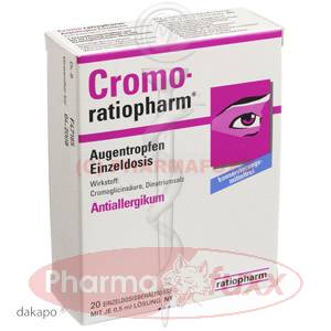 CROMO RATIOPHARM Augentropfen Einzeldosis, 10 ml