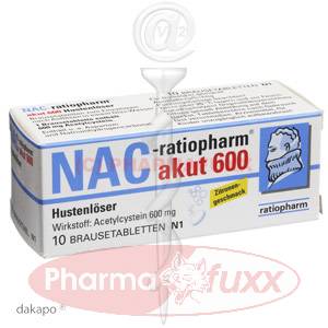 NAC ratiopharm 600 akut Hustenloeser Brausetabl., 10 St