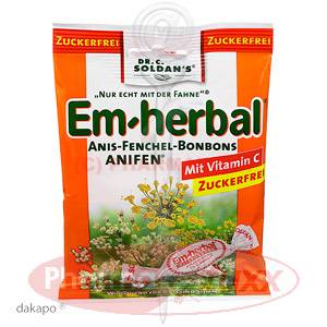 EM HERBAL Anifen Anis-Fenchel zuckerfrei Bonbons, 75 g