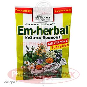 EM HERBAL Kraeuterbonbons zuckerfrei, 75 g