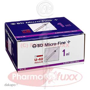 BD MICRO FINE+ U 40 Ins.Spr. 8 mm, 100 ml