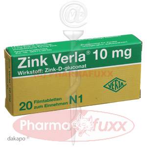 ZINK VERLA 10 mg Filmtabl., 20 Stk